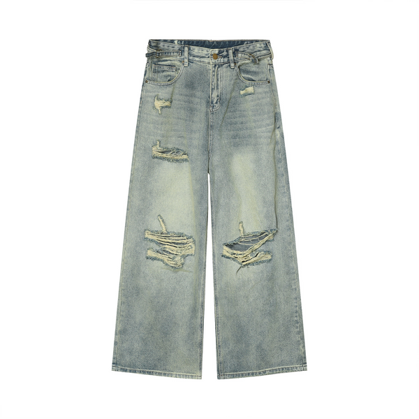 Baggy Distressed Denim Jeans