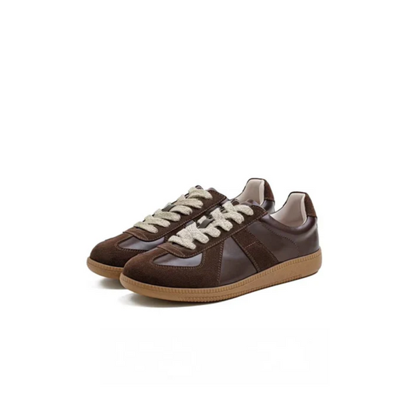 Brown Nubuck Leather Casual Trainers