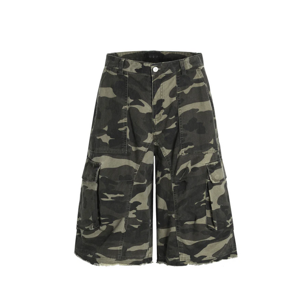 Multi Pocket Cargo Wide Leg Jorts