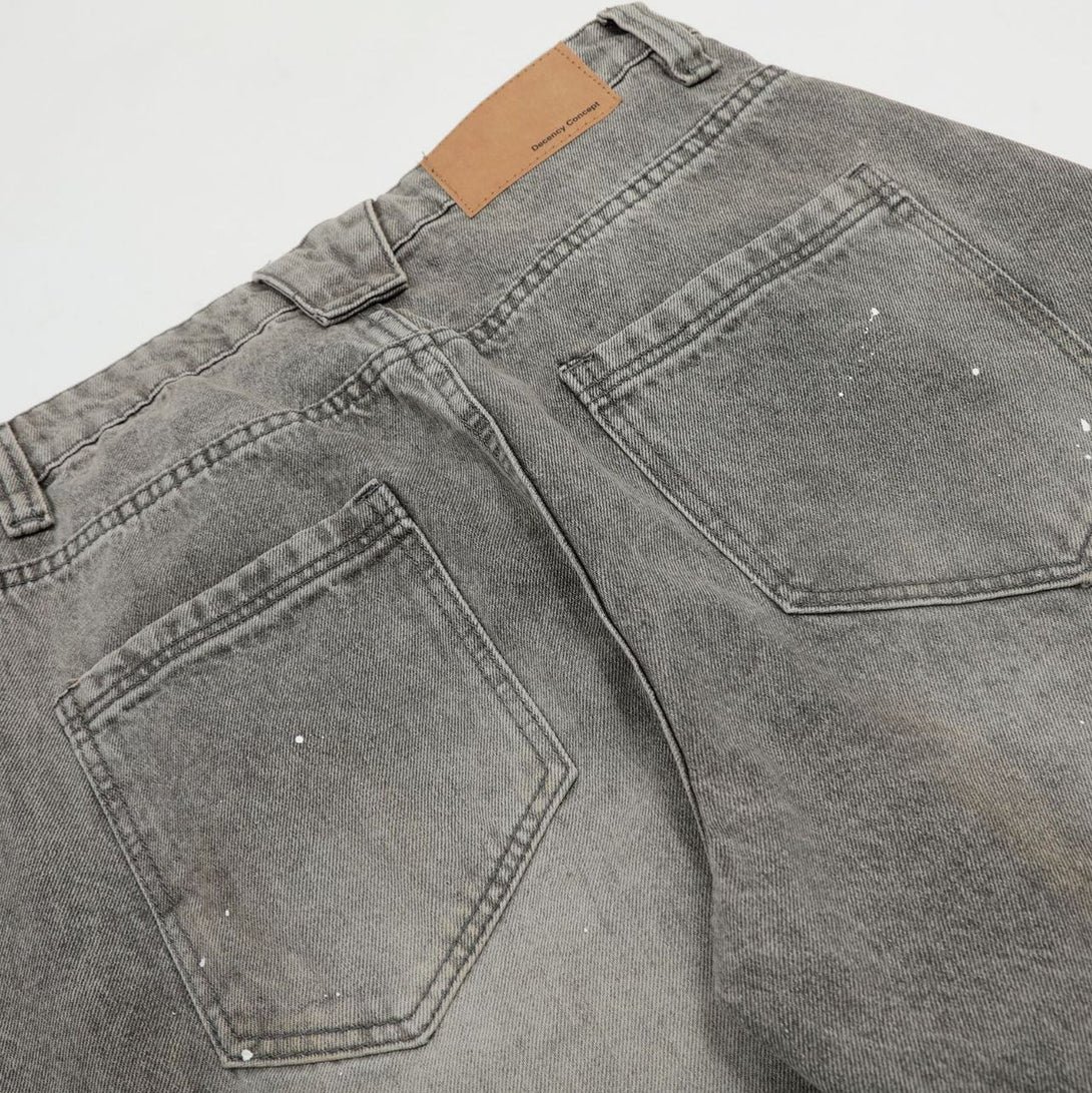 2025春季新款美式街头复古重工宽送洗水束脚牛仔裤男女同款裤