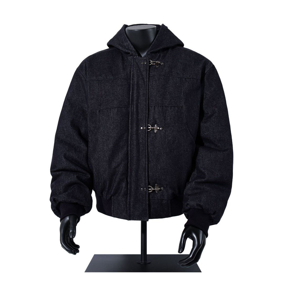 纵骋衣社美式街头复古金属飞机场扣原牛外套潮牌男女同款工装外套