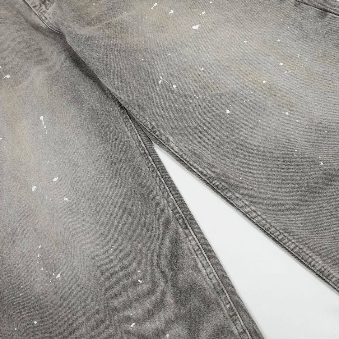 2025春季新款美式街头复古重工宽送洗水束脚牛仔裤男女同款裤