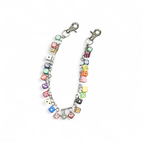 Colorful Dice Wallet Chain